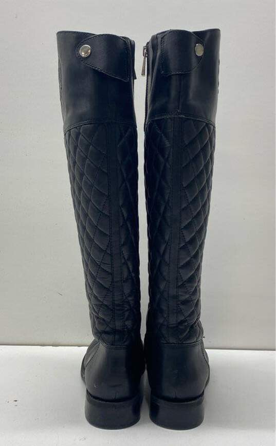 Vince Camuto Faya Quilted Leather Riding Boots Black 8 image number 4