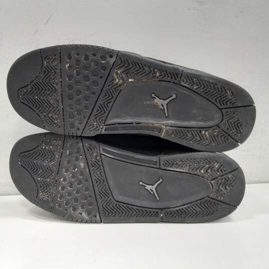 Nike Air Jordan Men's Black Leather Sneakers Size 10.5 image number 5
