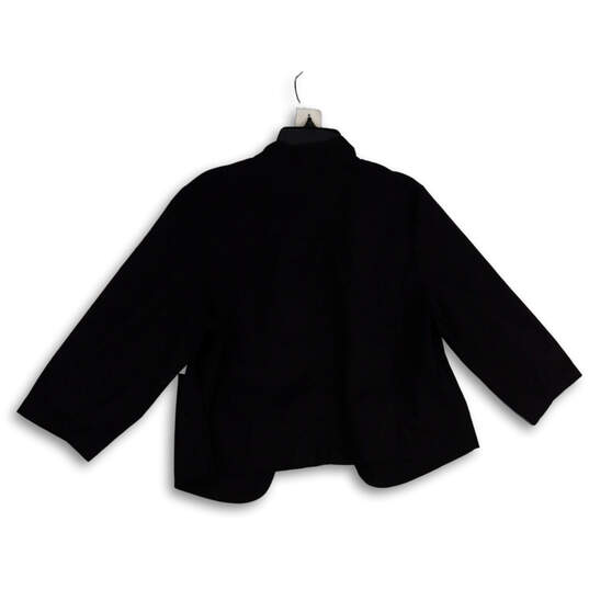 NWT Womens Black Long Sleeve Open Front Cropped Jacket Size XL image number 2