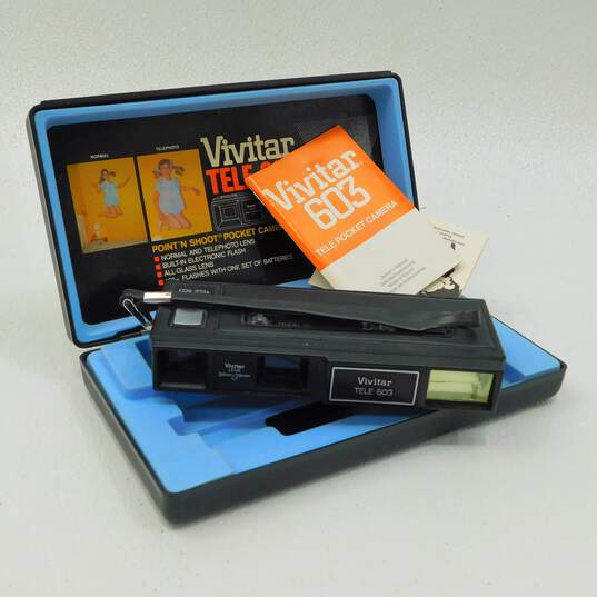 Vivitar TELE 603 Camera 110 Film  With Case image number 1