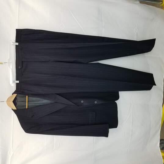 Mens Vtg Burberrys' Navy Blue Wool 2 PC Suit image number 1