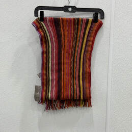 NWT Womens Multicolor Striped Multifunctional Rectangular Scarf One Size alternative image