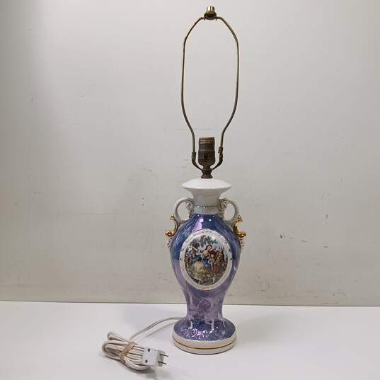 Royal Oxford Blue Porcelain Table Lamp image number 1