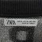 Zara Black & White Cotton Blend Sweater WM Size XL image number 3