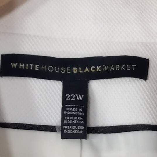 White House Black Market Women's White Blazer Jacket Size 22W image number 3