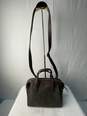 Women's Talbots Green Plaid Brown Leather Trim Satchel Hand Bag image number 2