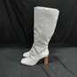Women's White Heeled Boots Size 8.5 image number 4