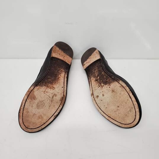 Frye WM's Black Slip-On Ballet Leather Flats Size 9.5 image number 4