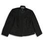 Nine West Womens Black Tweed Sequin Long Sleeve Open Front Blazer Size 16W image number 1