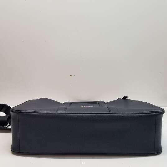 Coach Metropolitan Leather Structured Briefcase Navy image number 3