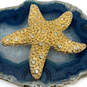 Designer Swarovski Gold-Tone Rhinestone Fashionable Starfish Brooch Pin image number 1