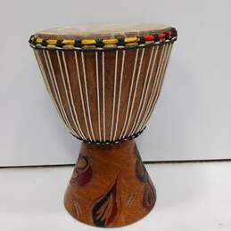 Djembe Wooden Carved Design Hand Drum