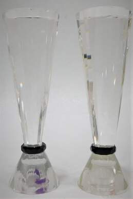 Pair Of Bombay Crystal Candlestick Holders