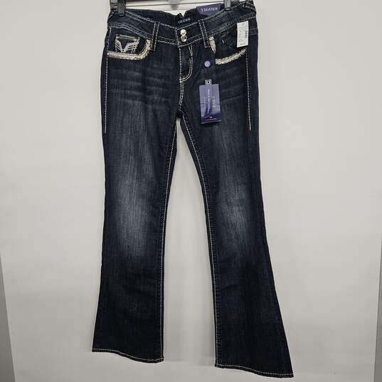 Denim Rhinestone Bootcut Jeans image number 1