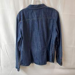 Boden Denim Blue Button Up Cotton Shirt Size 14 alternative image