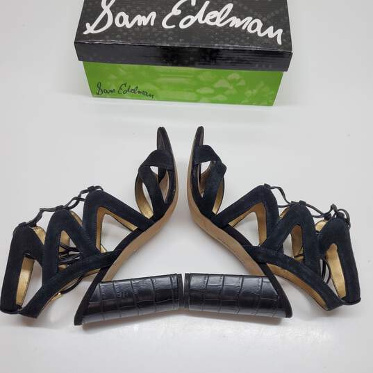 Sam Edelman Yardley Black Suede Women's Heels Size 7M image number 3