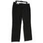 NWT Womens Black Flat Front Barely Bootcut Leg Dress Pants Size 16 image number 2
