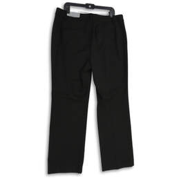 NWT Womens Black Flat Front Barely Bootcut Leg Dress Pants Size 16 alternative image