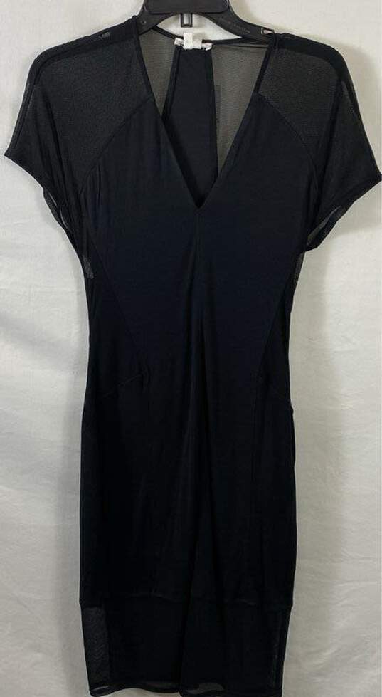 Helmut Lang Women Black V Neck Dress S image number 1