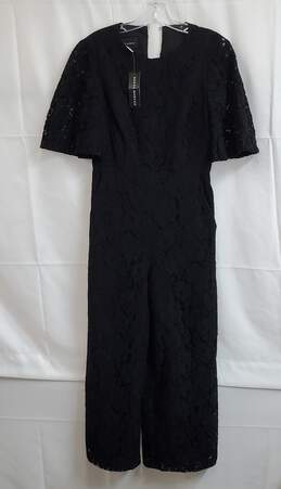 Donna Morgan Women's Jumpsuit Black Size 0 Cropped Floral Lace
