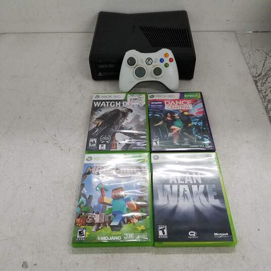 Microsoft Xbox 360 Slim 4GB Console Bundle Controller & Games #9 image number 1