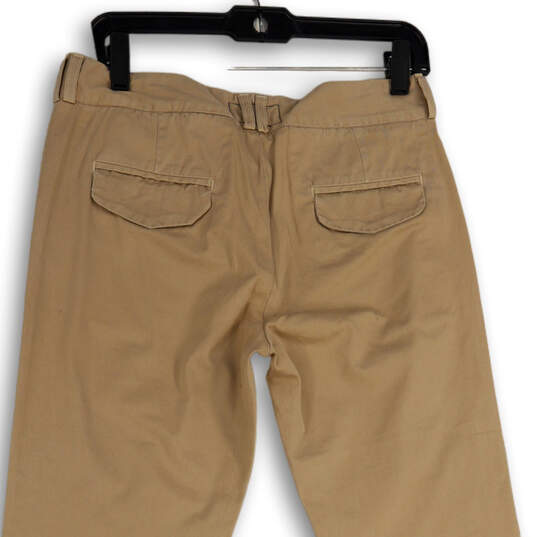 NWT Womens Tan Flat Front Slash Pocket Bootcut Leg Chino Pants Size 26 image number 4