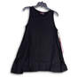 NWT Womens Black Sleeveless Round Neck Knee Length A-Line Dress Size Small image number 1
