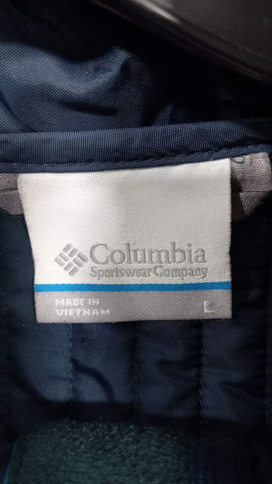 Columbia Women's Blue Long Hooded Puffer Jacket/Coat Size L image number 3