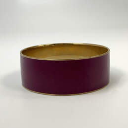 Designer J. Crew Gold-Tone Purple Enamel Round Shape Bangle Bracelet