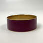 Designer J. Crew Gold-Tone Purple Enamel Round Shape Bangle Bracelet image number 1