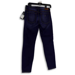 NWT Womens Blue Slim Fit Mid Rise Pockets Stretch Skinny Leg Jeans Size 29 alternative image