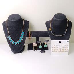 Blue and Gold Tone Costume Jewelry Bundle