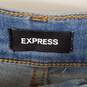 Express Women Blue High Rise Flared Jeans Sz 0 NWT image number 3