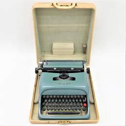 Vintage Underwood Olivetti Studio 44 Blue Portable Typewriter w/ Case