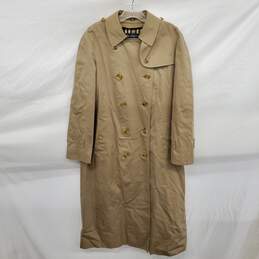 Burberry's Women's Vintage Khaki Cotton Blend Trench Coach Size 10 Long w/COA