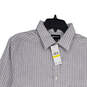NWT Mens Gray Spread Collar Long Sleeve Button-Up Shirt Size Medium image number 3