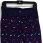 Womens Blue Pink Printed Elastic Waist Pull-On Ankle Leggings Size Medium image number 4