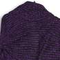 INC International Concepts Womens Purple Black Striped Cardigan Sweater Size XL image number 4