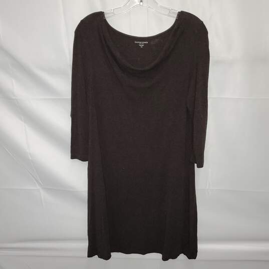 Eileen Fisher Petite Brown Long Sleeve Pullover Dress Size PM image number 1