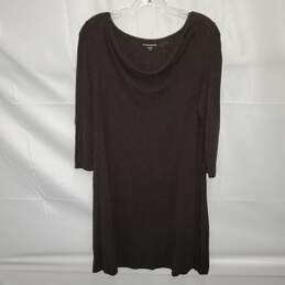 Eileen Fisher Petite Brown Long Sleeve Pullover Dress Size PM