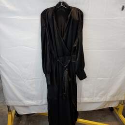 Eloquii Long Sleeve Pullover Long Black Dress Women's Size 24