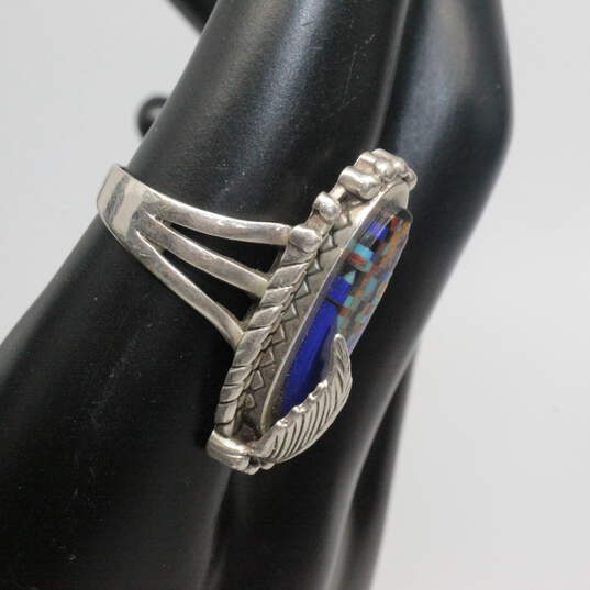 Sterling Silver Multi-Stone Ring Size 8.25 - 10.6g image number 2