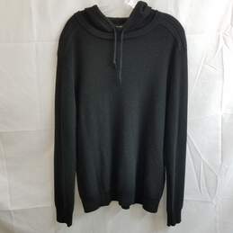 Women's Michael Kors black knit wool blend hoodie XL