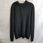 Women's Michael Kors black knit wool blend hoodie XL image number 1