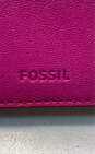 Fossil Leather Mini Tab Wallet Hot Pink image number 5