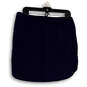 Womens Blue Flat Front Elastic Waist Pockets Drawstring Mini Skirt Size S image number 2