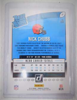 2018 Nick Chubb Donruss Press Proof Blue Rated Rookie Cleveland Browns alternative image
