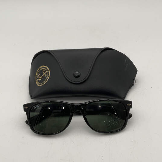 Womens Wayfarer RB-2132 Black Full-Rim Frame Square Sunglasses With Case image number 1