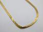 14K Yellow Gold Herringbone Chain Necklace for Repair 3.4g image number 2