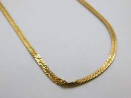 14K Yellow Gold Herringbone Chain Necklace for Repair 3.4g alternative image